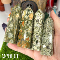 Rainforest Jasper Points Towers MagiCandleSOS Medium 