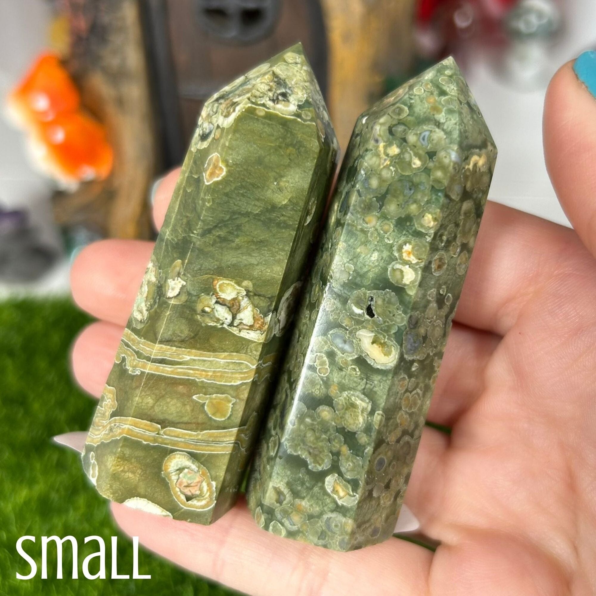 Rainforest Jasper Points Towers MagiCandleSOS Small 