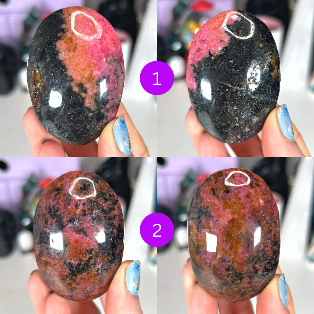 Rhodonite Palm Stones Palm Stones MagiCandleSOS 1 