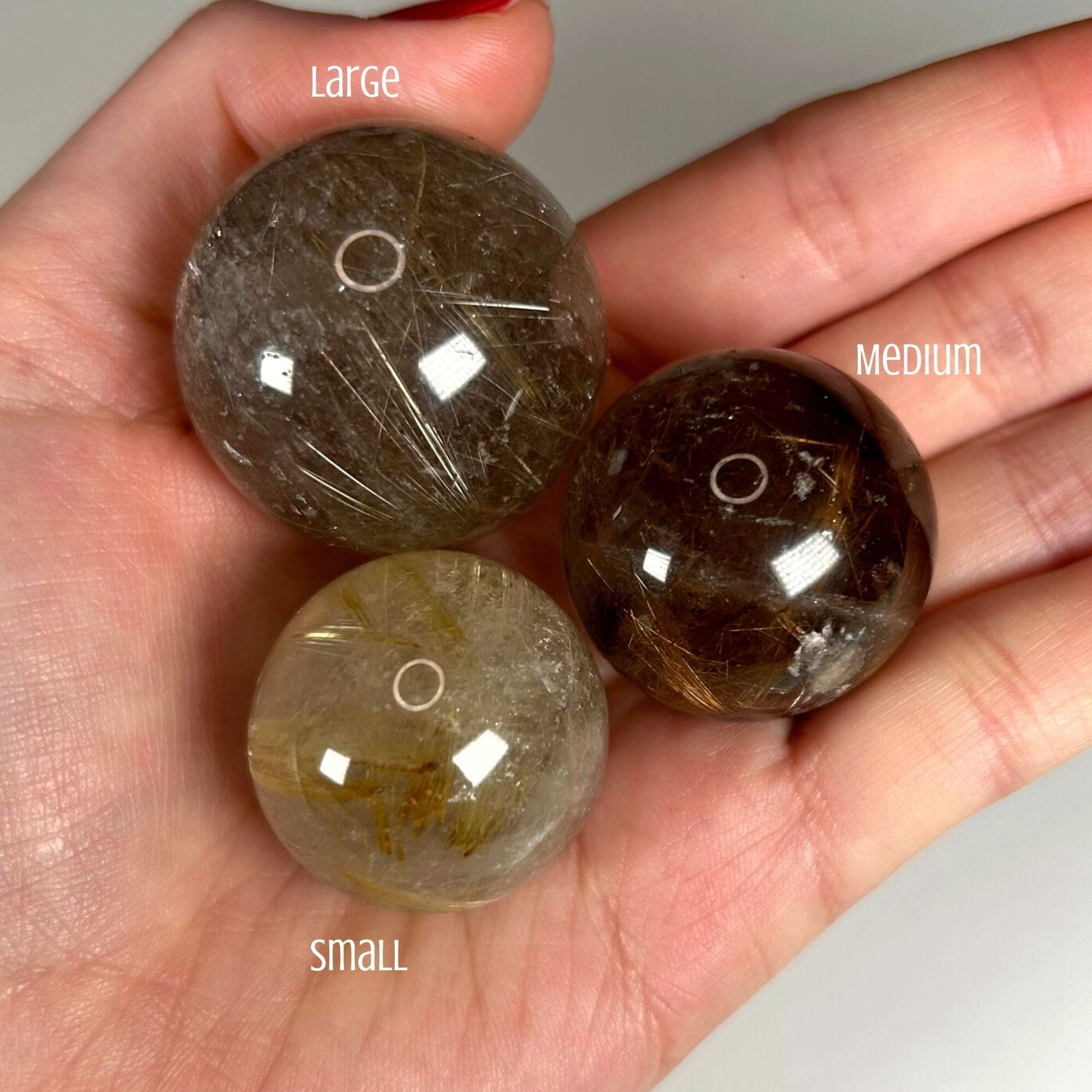 Rutilated Quartz Spheres Spheres MagiCandleSOS 