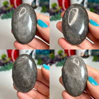 Silver Sheen Obsidian Palm Stone Palm Stones MagiCandleSOS 