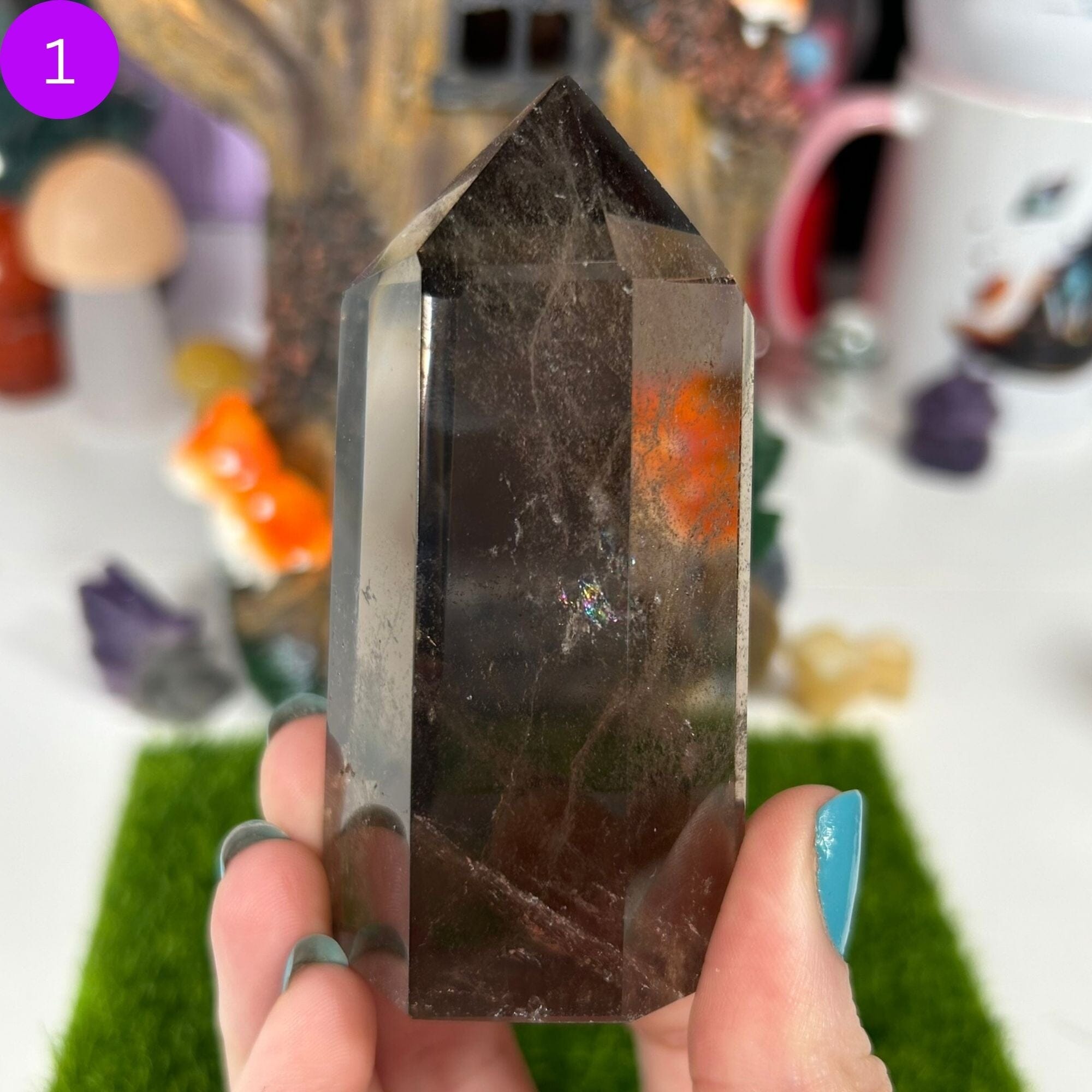 Smoky Quartz Chunky Points Towers MagiCandleSOS 1 