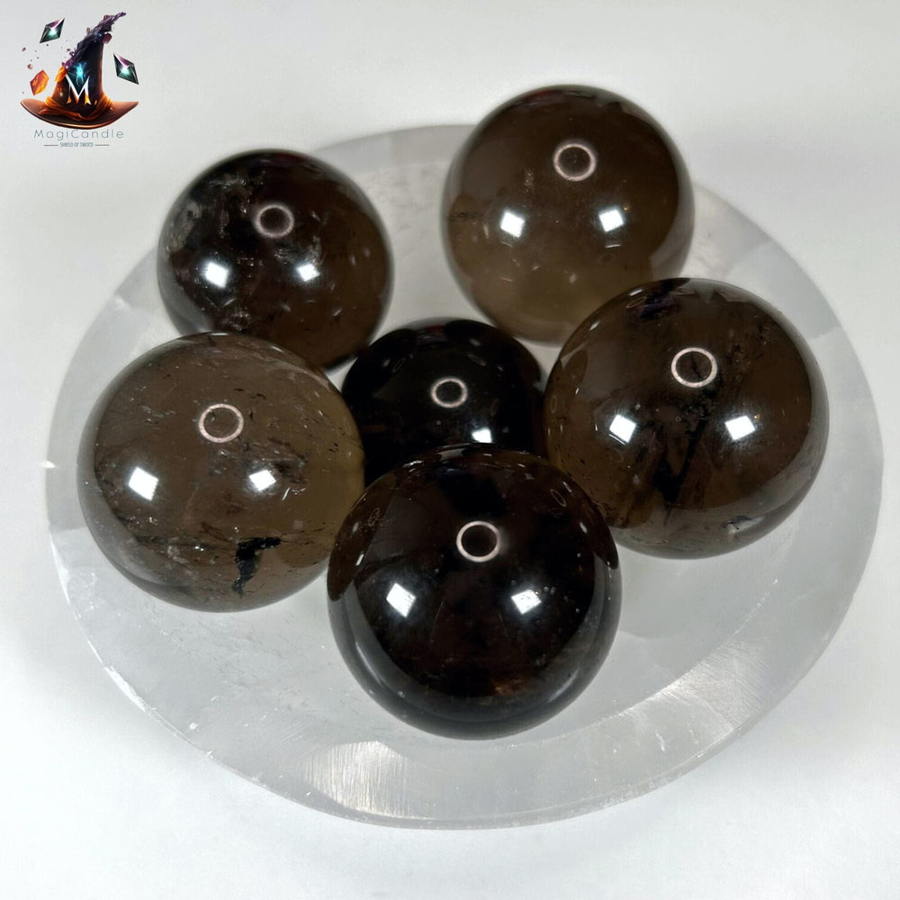 Smoky Quartz Spheres MagiCandleSOS 