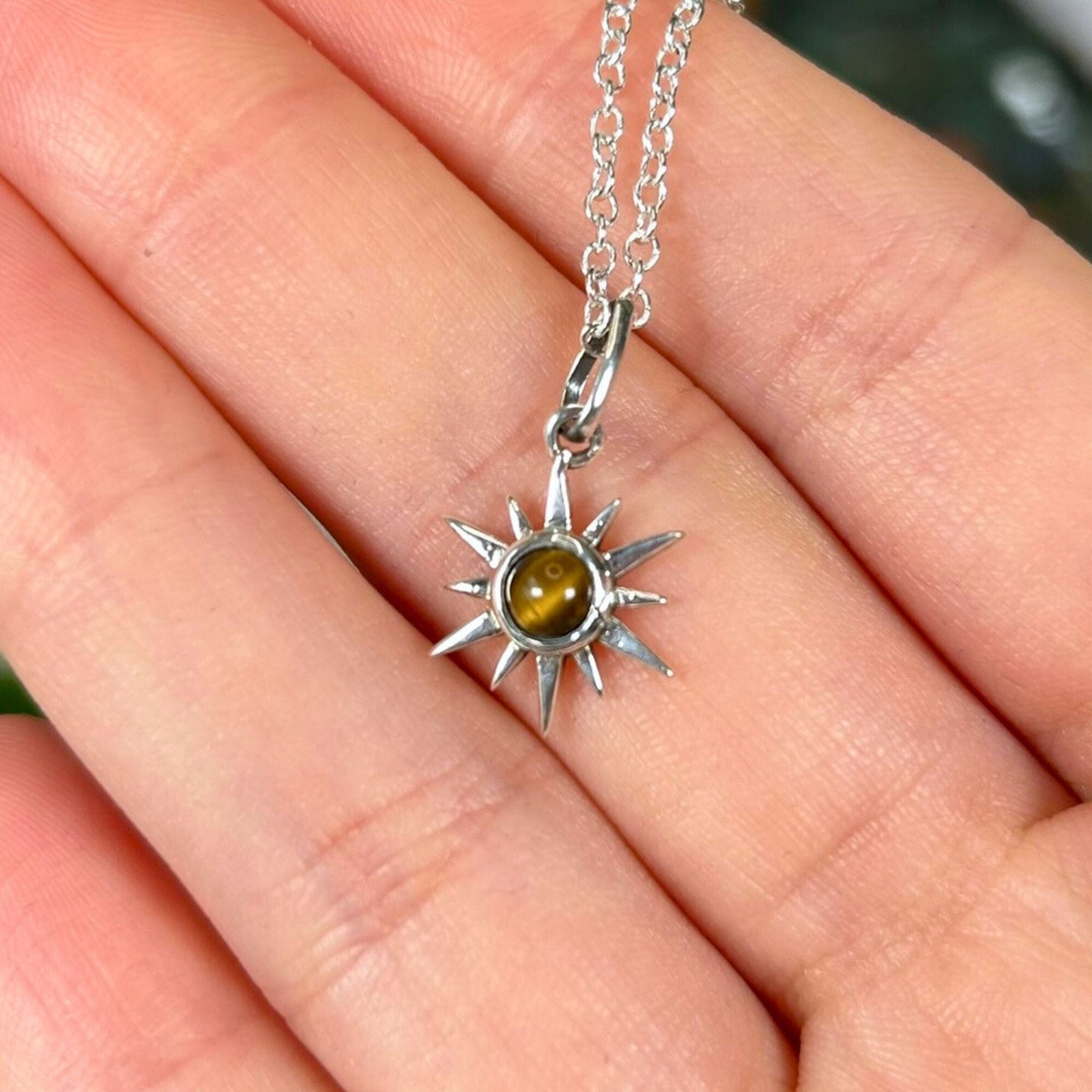 Tiger's Eye Sun Pendant Jewellery MagiCandleSOS 