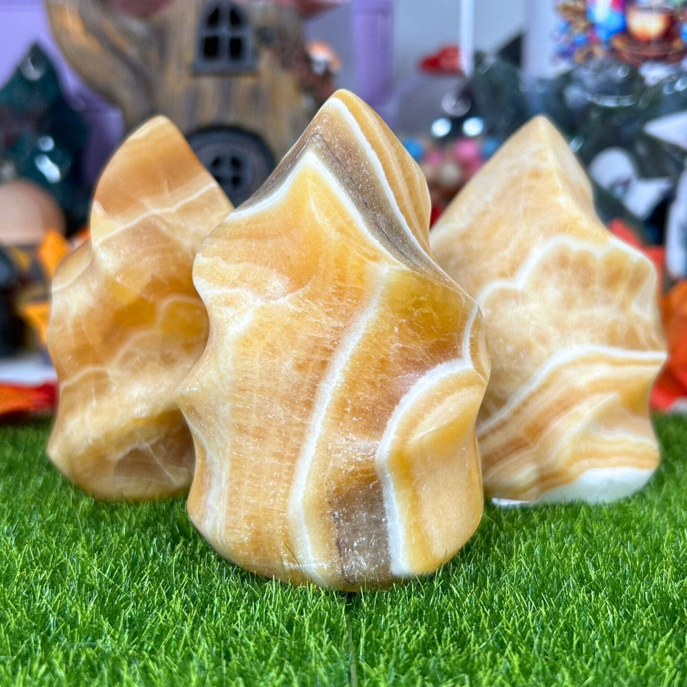 Yellow Calcite Flames Flames MagiCandleSOS 