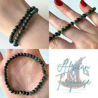 4mm Bead Crystal Bracelet - Choose Your Own or Let The Tarot Decide! MagiCandleSOS African Turquoise 