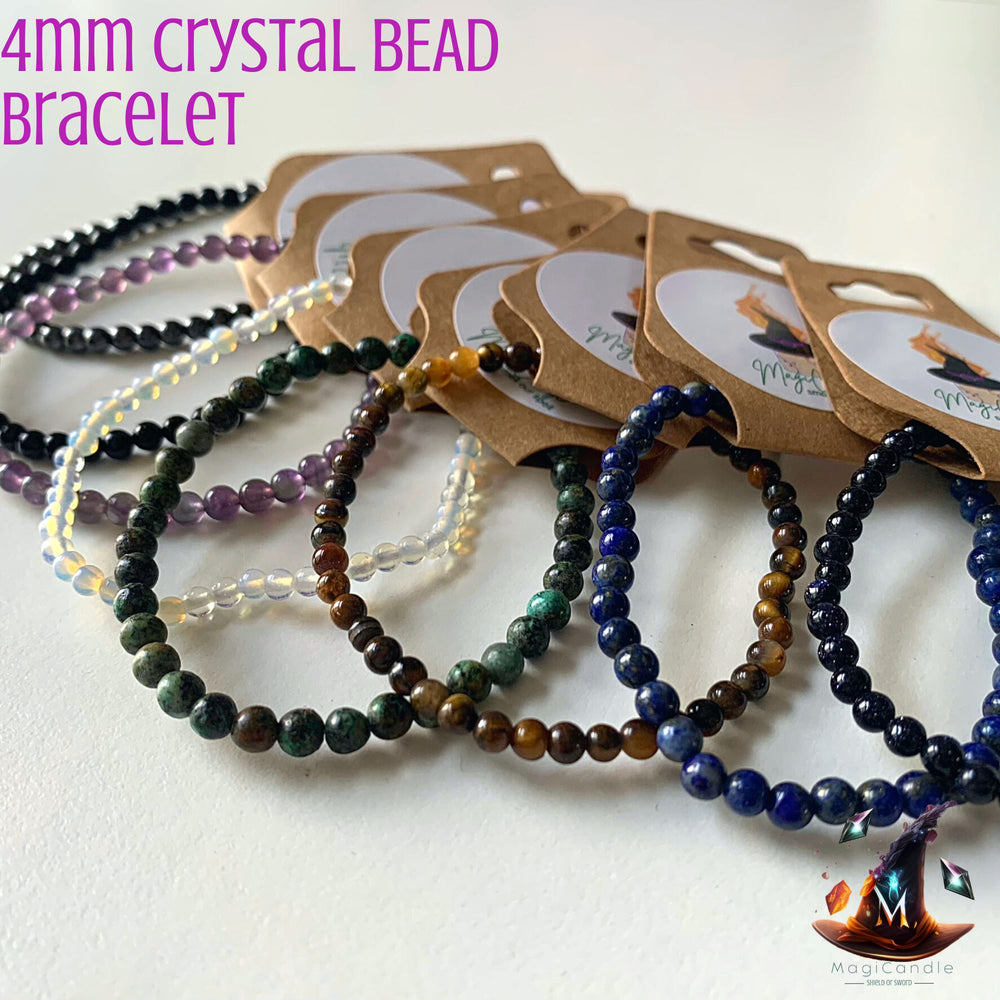 4mm Bead Crystal Bracelet - Choose Your Own or Let The Tarot Decide! MagiCandleSOS Mystery 