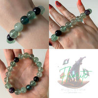 8mm Bead Crystal Bracelet MagiCandleSOS Fluorite 