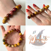 8mm Bead Crystal Bracelet MagiCandleSOS Mookaite 