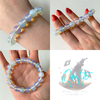 8mm Bead Crystal Bracelet MagiCandleSOS Opalite 