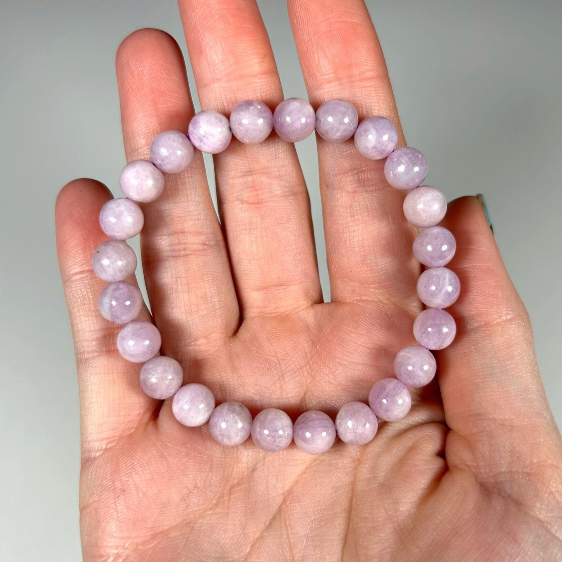 8mm Bead Kunzite Bracelet MagiCandleSOS 