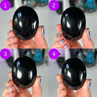 Black Obsidian Palm Stones MagiCandleSOS 1 