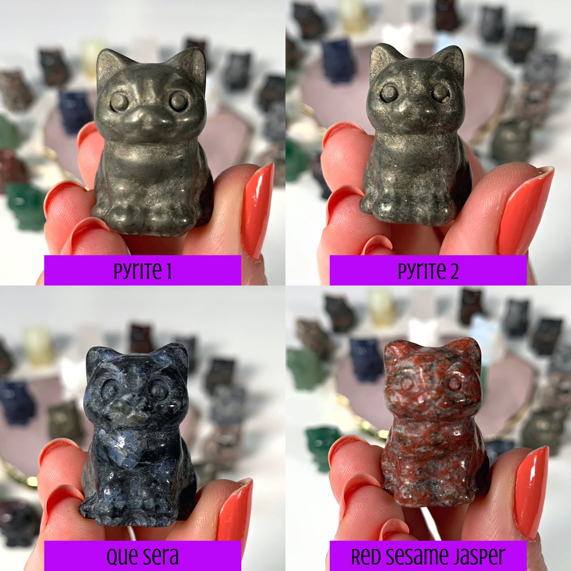 Crystal Cat Carvings MagiCandleSOS 