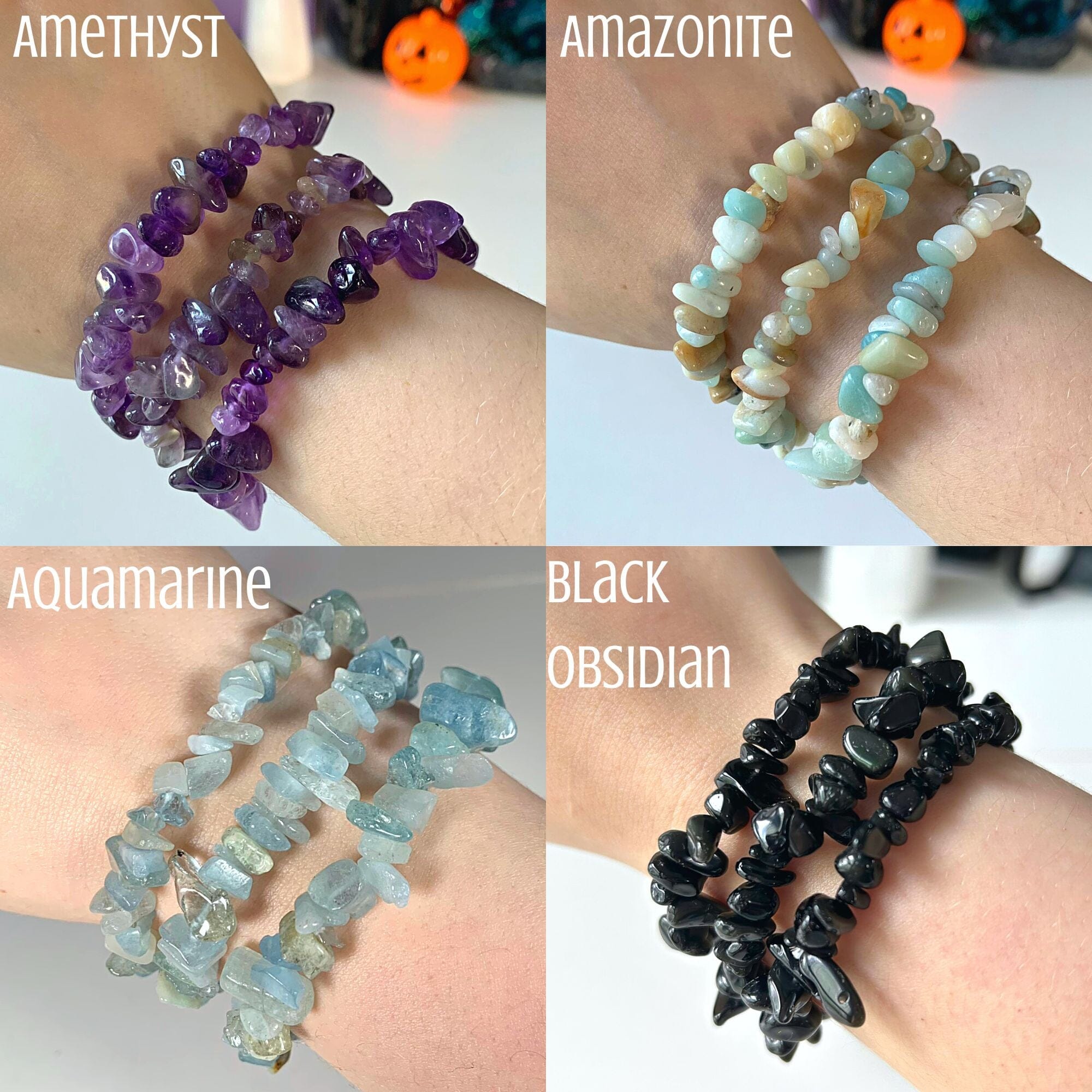 Crystal Chip Bracelet - Choose Your Own or Let The Tarot Decide! MagiCandleSOS 