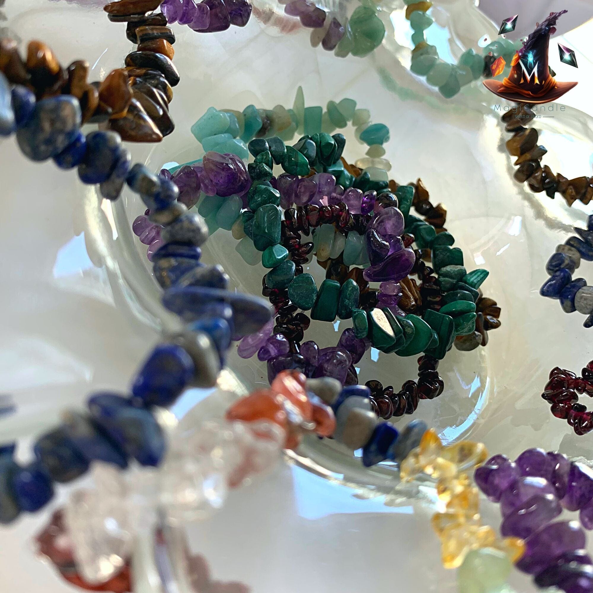 Crystal Chip Bracelet - Choose Your Own or Let The Tarot Decide! MagiCandleSOS Mystery 