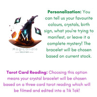 Crystal Chip Bracelet - Choose Your Own or Let The Tarot Decide! MagiCandleSOS Tarot Reading 