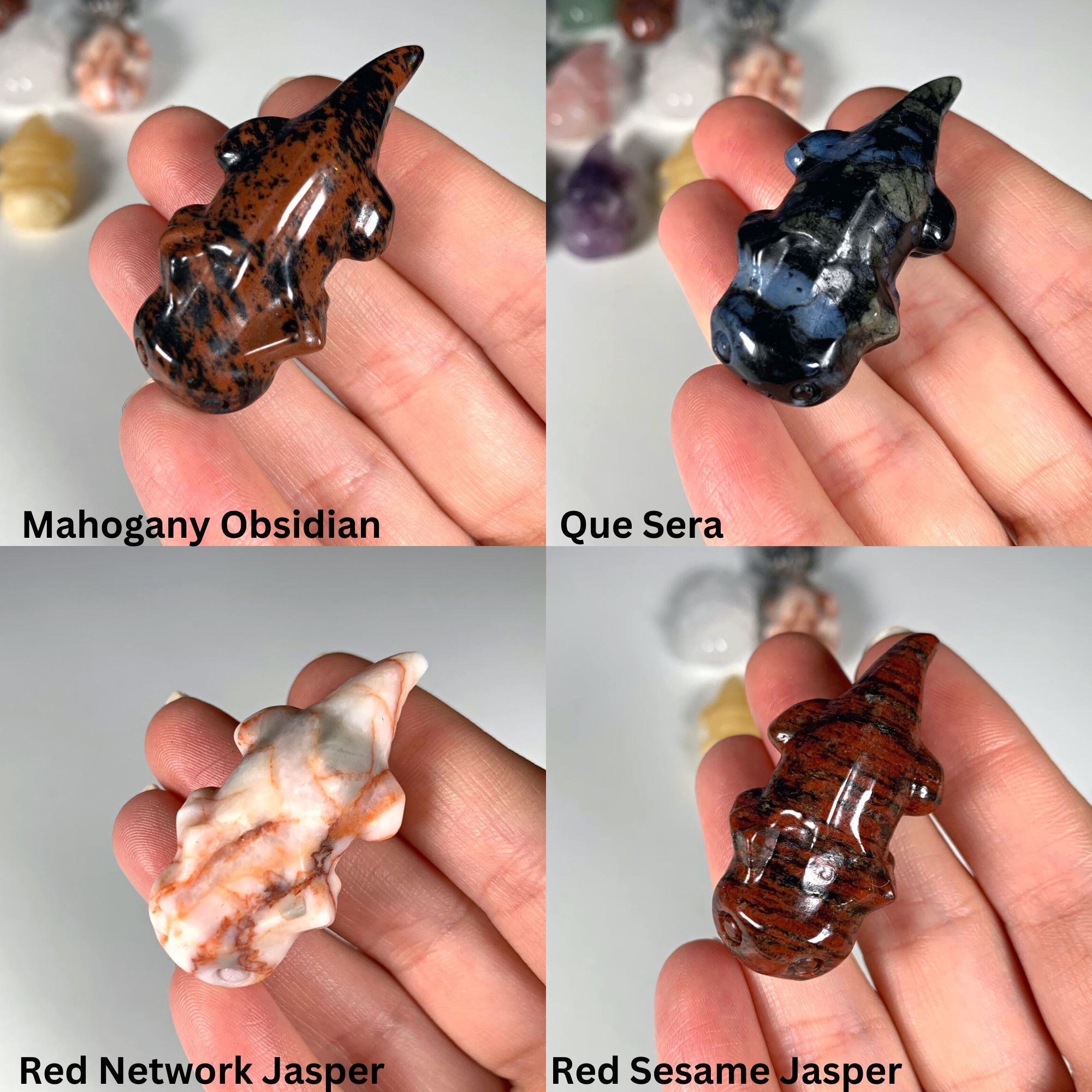 Crystal Salamander Carvings MagiCandleSOS Mahogany Obsidian 