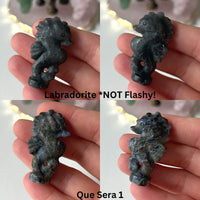 Crystal Seahorse Carvings MagiCandleSOS Labradorite 