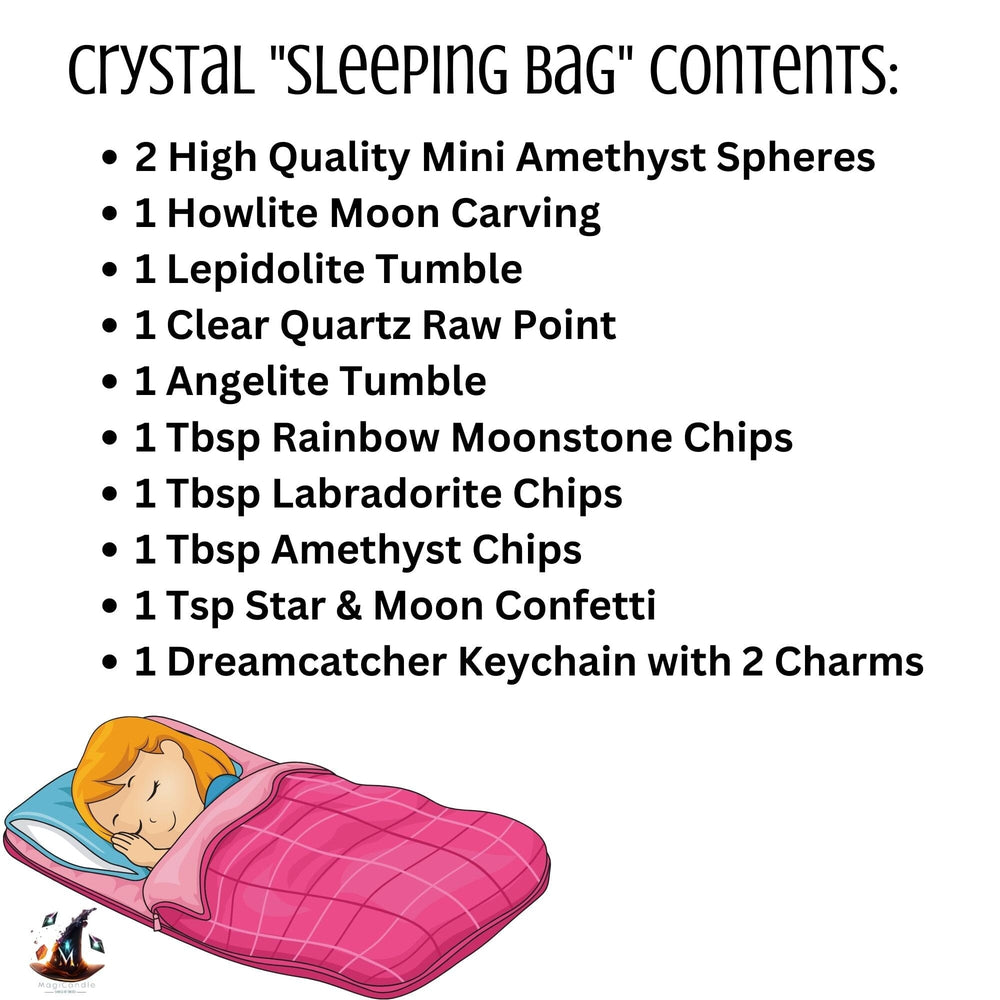 Crystal "Sleeping Bag" - Crystal Bundle for Sleep! MagiCandleSOS 