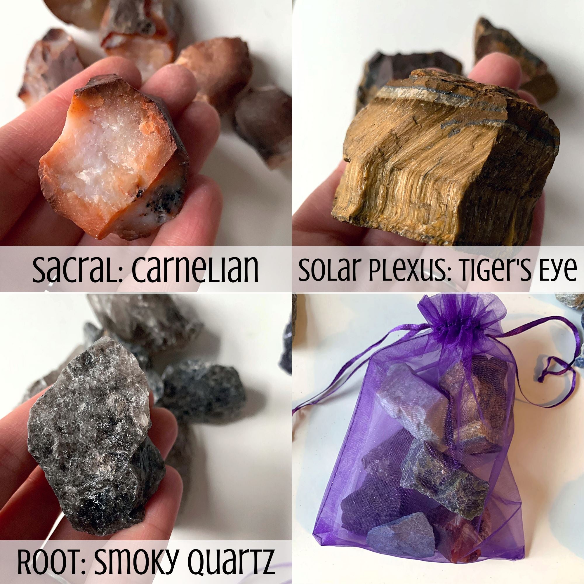 Full Chakra Rough Crystal Bundle MagiCandleSOS 