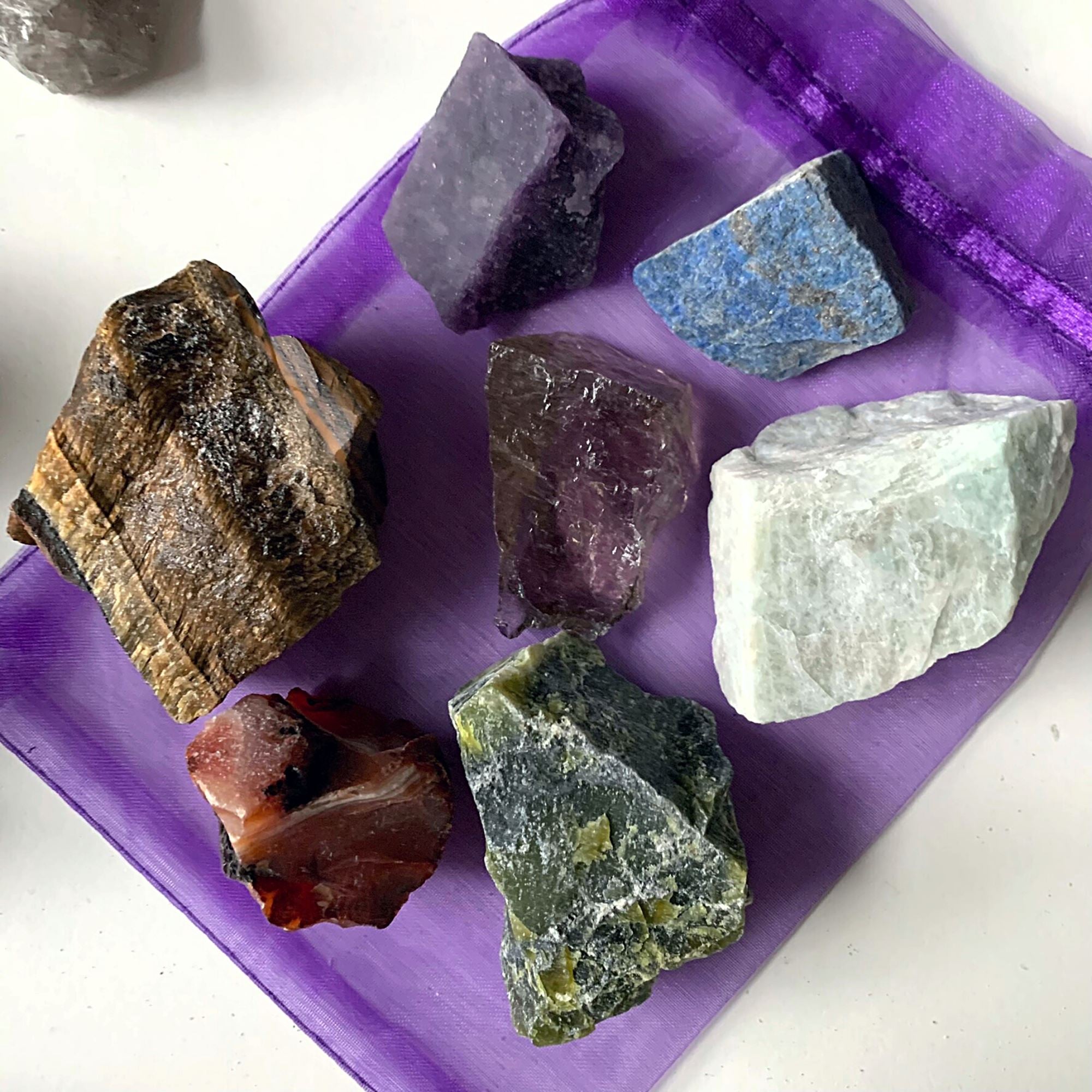 Full Chakra Rough Crystal Bundle MagiCandleSOS 