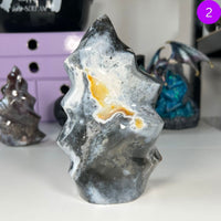 Large Ocean Jasper Flames MagiCandleSOS 