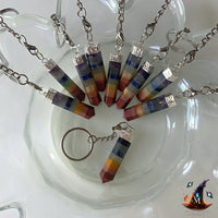 Layered Seven Chakra Pendant Keychain MagiCandleSOS 