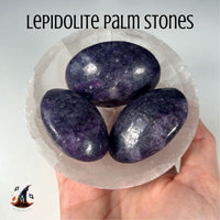 Lepidolite Palm Stones MagiCandleSOS 