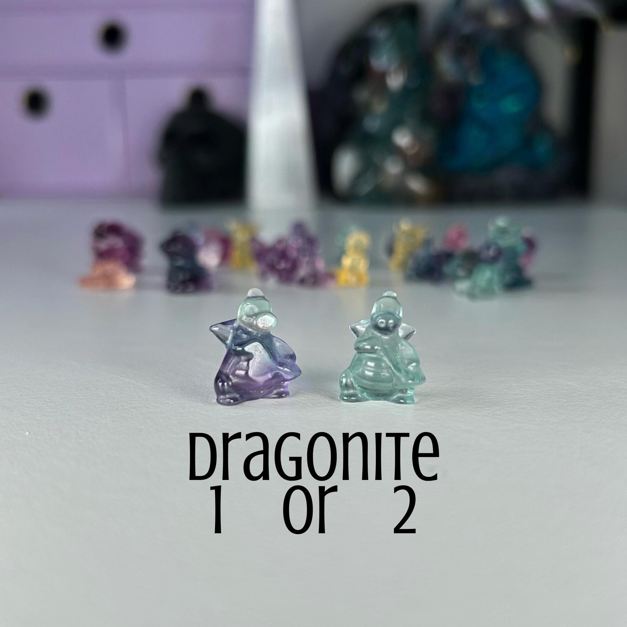 Mini Fluorite Pokemon Carvings MagiCandleSOS Dragonite 1 