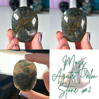 Moss Agate Palm Stones MagiCandleSOS 