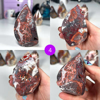 Red Crazy Lace Agate Flames MagiCandleSOS 4 