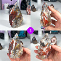 Red Crazy Lace Agate Flames MagiCandleSOS 