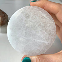 Round Selenite Charging Plates MagiCandleSOS 