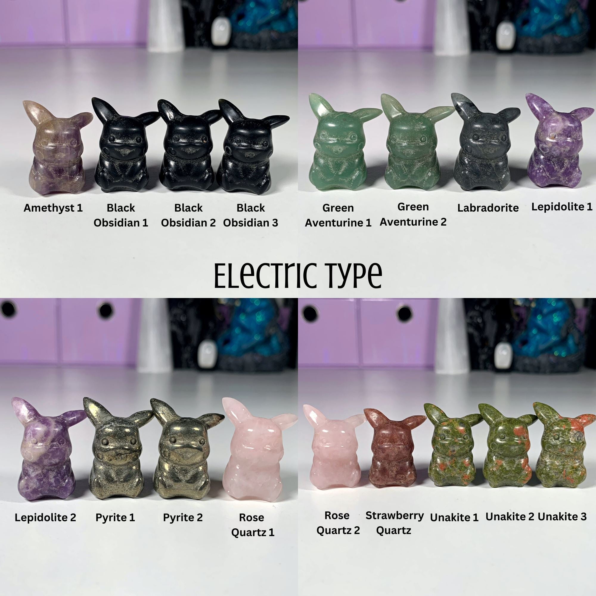 Various Cartoon Monster Crystal Carving - Choose Your Starter! MagiCandleSOS 